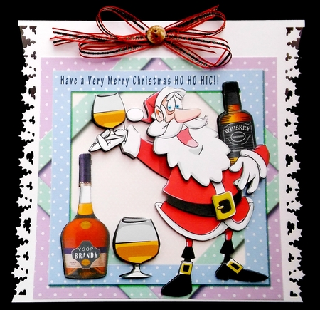  HO HO HIC - decoupage by Diane  Hitchcox