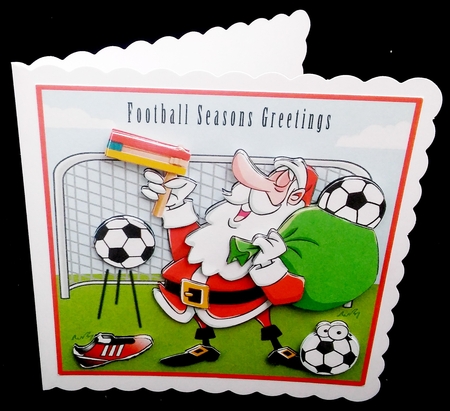 Football Seasons Greetings by Diane  Hitchcox