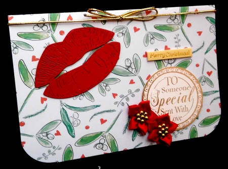 CHRISTMAS MISTLETOE & BERRIES BACKGROUND:  (Includes Commercial Use) by Diane  Hitchcox