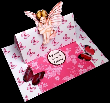 pretty pink shades of butterflies A4 backing paper by Diane  Hitchcox