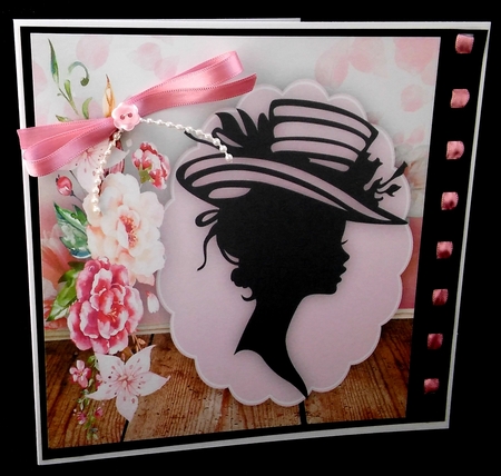 Beautiful Silhouette and Pink Roses by Diane  Hitchcox