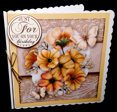 Yellow Flowers and Golden Butterflys  by Diane  Hitchcox