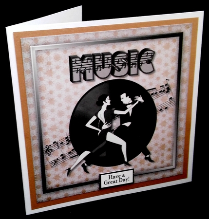 Vintage card Music by Diane  Hitchcox