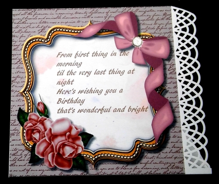 Beautiful Bracket with Roses and Bow  5 by Diane  Hitchcox