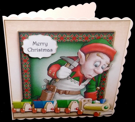 The Christmas Carpenter 8x8 by Diane  Hitchcox