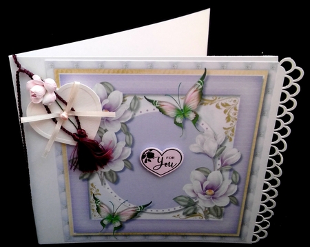 Butterflys and Lilac Magnolias  by Diane  Hitchcox