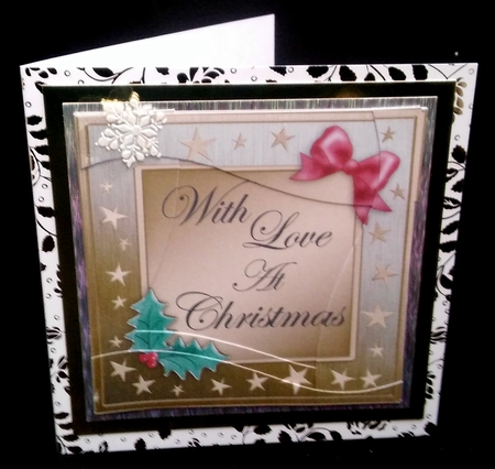 Elegant Christmas Quick Card with Wavy Spiral Side Stacker by Diane  Hitchcox
