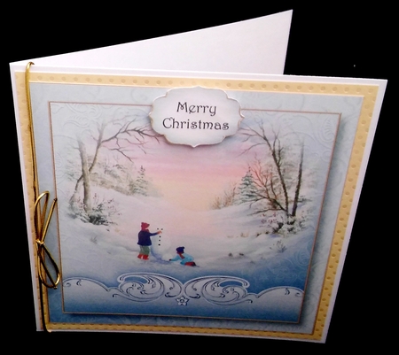 Watercolour Christmas - Building A Snowman 8x8 by Diane  Hitchcox