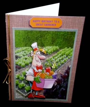 KING OF THE VEGETABLE GARDEN MALE BIRTHDAY TOPPER by Diane  Hitchcox