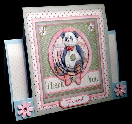 Lovely Bingham Bear , thank You Card (Pyramid) by Diane  Hitchcox