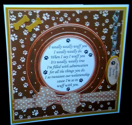 PAWSOME 2 A FUNNY VERSE CARD FROM THE DOG / CAT BIRTHDAY THANK YOU ETC by Diane  Hitchcox