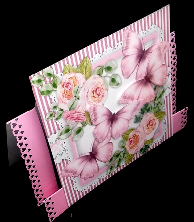 Summer Roses and Butterflys  by Diane  Hitchcox
