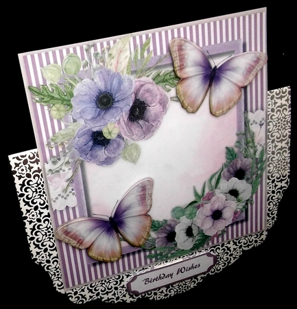 Violet Anemones and Butterflys by Diane  Hitchcox