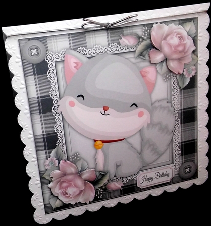 Gorgeous Grey Cat 8x8 by Diane  Hitchcox