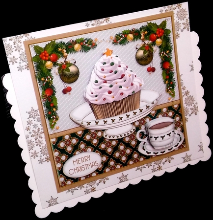 White Christmas Cupcake by Diane  Hitchcox