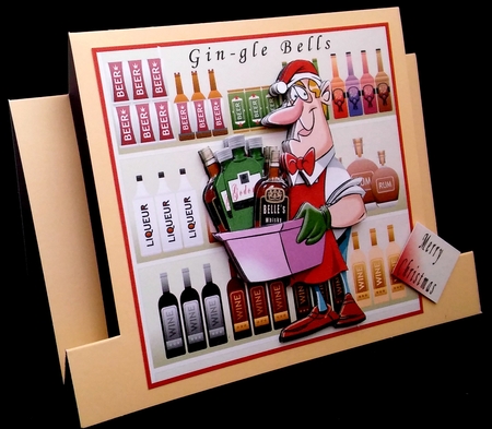 Gin-gle Bells - Decoupage by Diane  Hitchcox