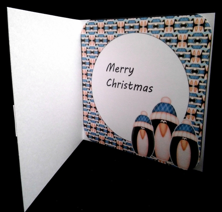 8X8 Christmas Layers - Penguins in Hats by Diane  Hitchcox