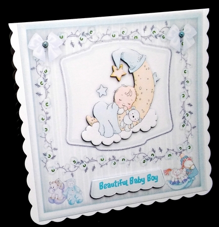Beautiful Moon Baby in Blue  by Diane  Hitchcox