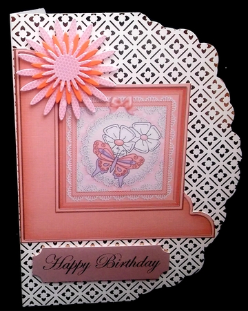 Fluttery Butterfly Cut and Fold Corner Card   by Diane  Hitchcox