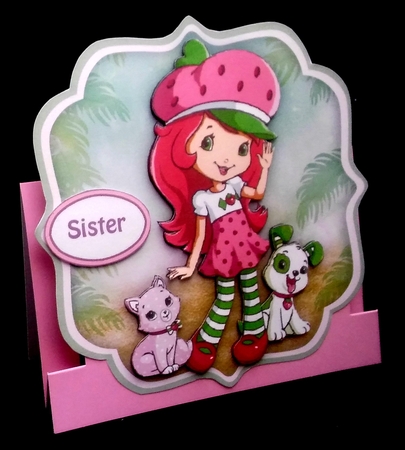  Miss Strawberry Taking a Walk by Diane  Hitchcox