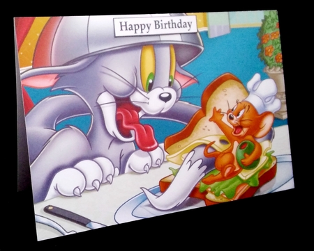 Tom and Jerry Sandwich Quick Card by Diane  Hitchcox