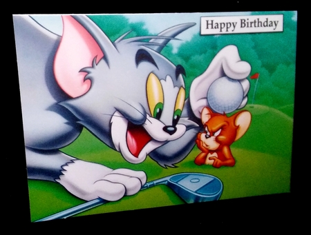 Tom and Jerry Golf Quick Card by Diane  Hitchcox