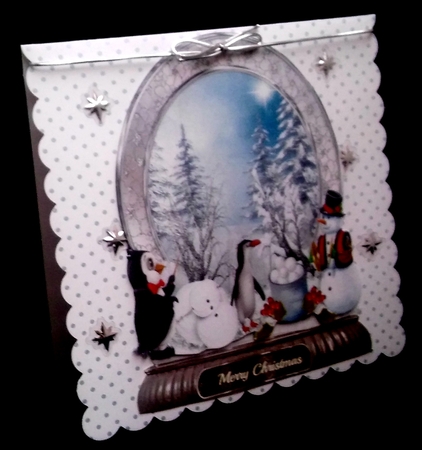 Lovely Shaped card with Christmas Animals by Diane  Hitchcox