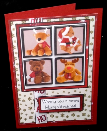 Bears in Squares with Stars and Snowflakes by Diane  Hitchcox