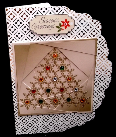 Christmas Snowflake Tree Twisted Spiral Side Stacker by Diane  Hitchcox