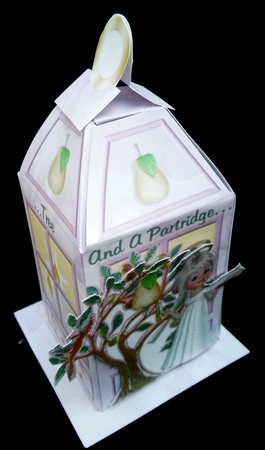 CHRISTMAS LANTERN - Gift, Box, Tree Decoration & Tea-light Holder - And A Partridge In A Pear Tree.. by Diane  Hitchcox
