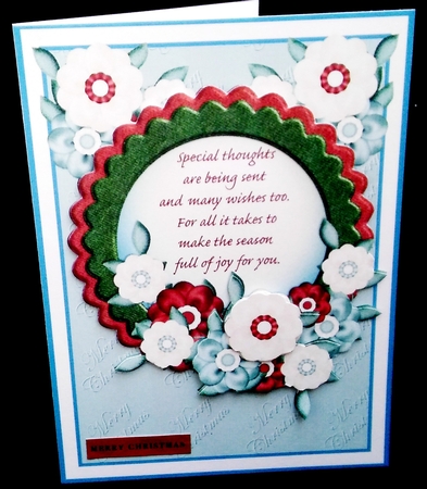 Christmas Verse with a Floral Border by Diane  Hitchcox