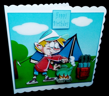 Happy Camper - Decoupage by Diane  Hitchcox