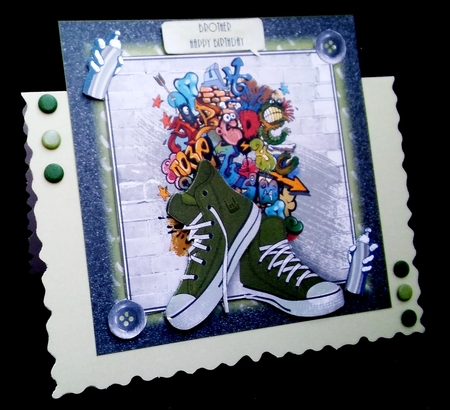 Graffiti Card Front Kit by Diane  Hitchcox