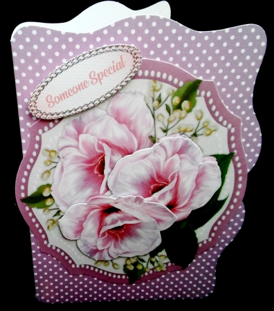 Beautiful Pink Flower and Babys Breath by Diane  Hitchcox