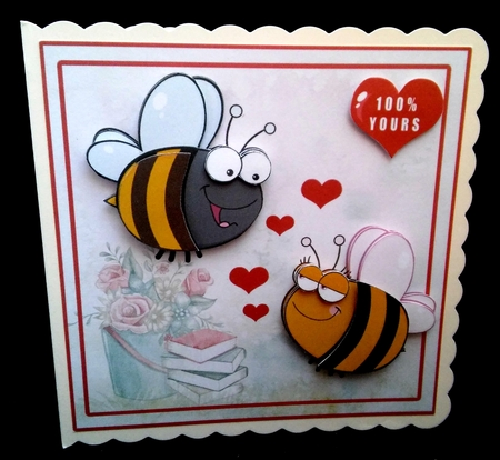 BEE My Valentine - Decoupage by Diane  Hitchcox