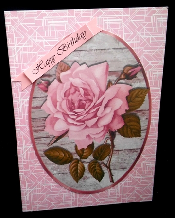 two pretty toppers with wood of pink roses & flowers by Diane  Hitchcox