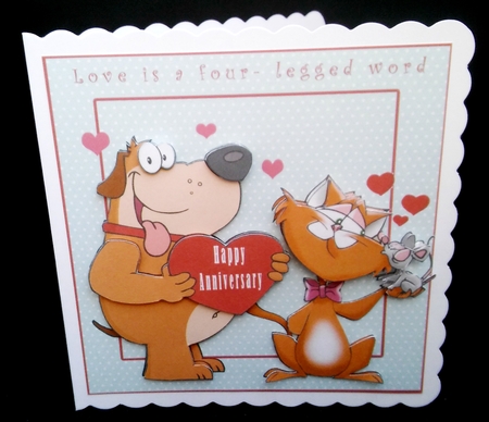 Love Is A Four-Legged Word - decoupage by Diane  Hitchcox
