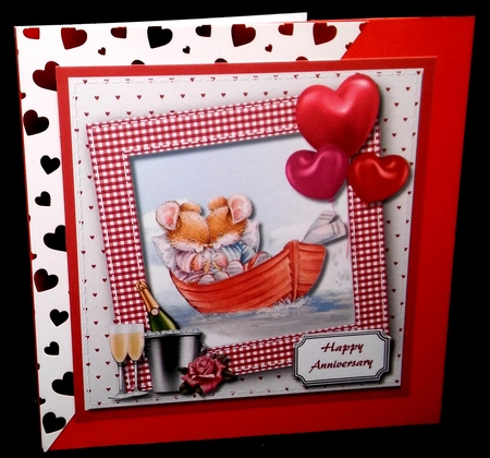 Mice in boat, anniversary, birthday, valentine by Diane  Hitchcox