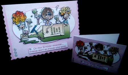J.J. friends wine and birthday mini kit by Diane  Hitchcox