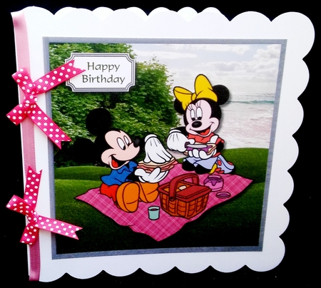 Mickey and Minnie picnic by Diane  Hitchcox