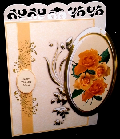 Large yellow floral over the edge card front by Diane  Hitchcox