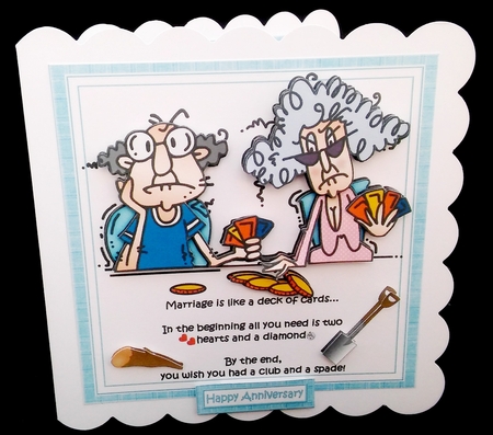 8x8 Stella and Gus marriage and a deck of cards mini kit by Diane  Hitchcox