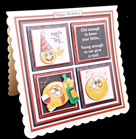 THE WINE DRINKER Humorous 7.5 Quick Card Decoupage & Insert Mini Kit by Diane  Hitchcox