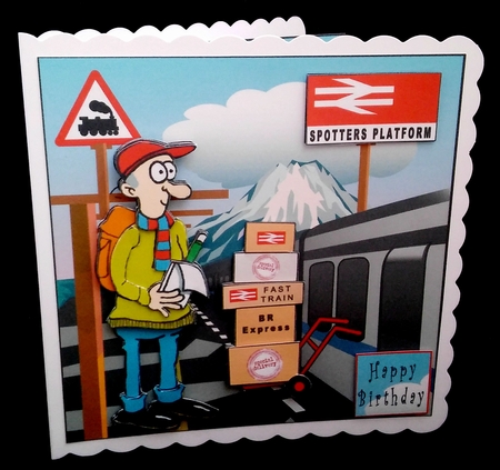 Train Spotter - Decoupage by Diane  Hitchcox