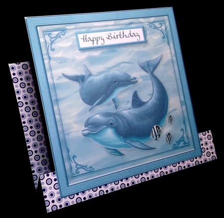 Dolphins in the Deep Blue Sea Card Topper  by Diane  Hitchcox