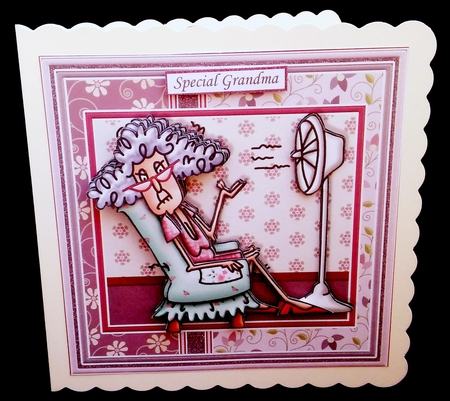 STELLA STILL HOT IF FLUSHES COUNT 7.5 Decoupage & Insert Mini Kit by Diane  Hitchcox