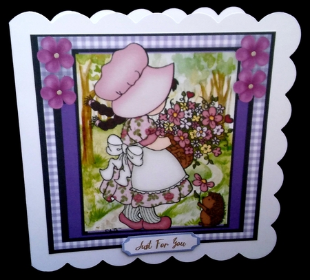Bonnet Girl in lilac by Diane  Hitchcox