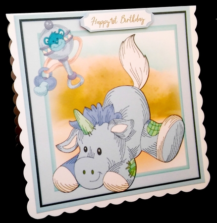 Cute Lilac  Baby Unicorn  3 by Diane  Hitchcox