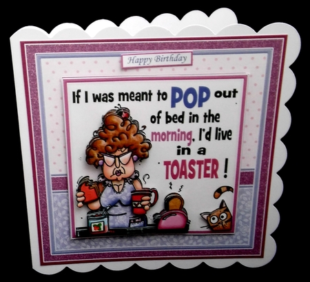 POP OUT OF BED 7.5 Humorous Decoupage & Insert Mini Kit by Diane  Hitchcox
