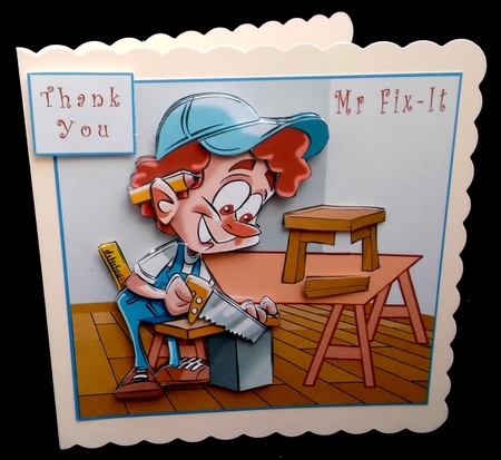 Mr Fix-It - Decoupage by Diane  Hitchcox